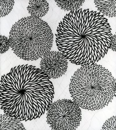 Chrysanthèmes, un pochoir pour l